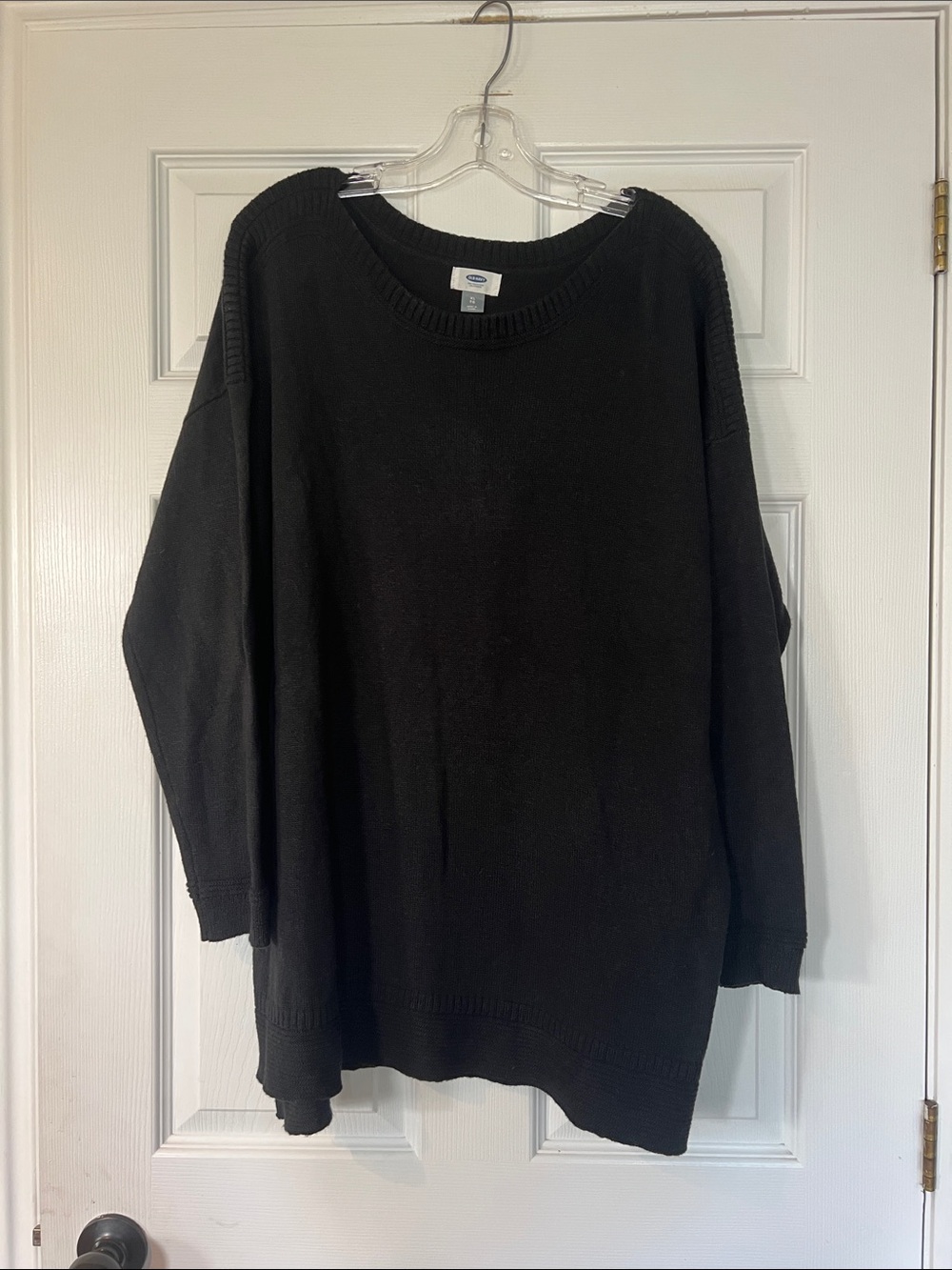 Old Navy Black Oversized Crewneck Sweater